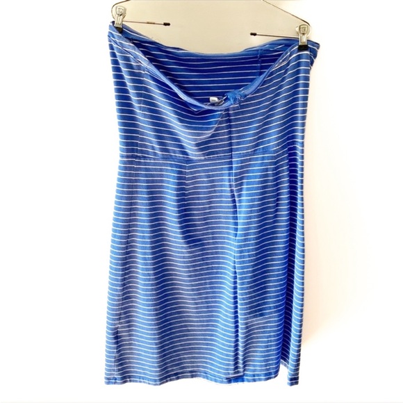 Old Navy | XL | Women’s Blue White Stripe Strapless Mini Dress - Picture 4 of 6